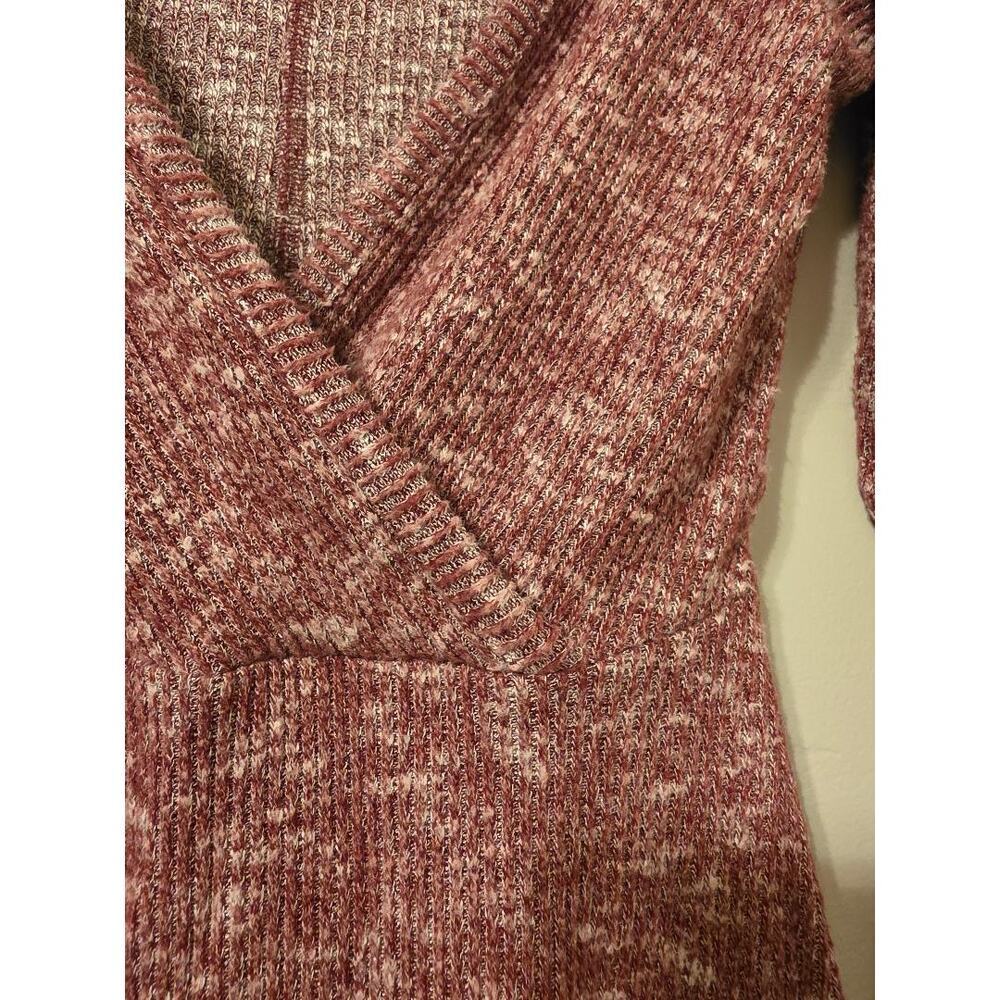 🧵🍷 Urban Outfitters Ribbed Knit Wrap Dress – XS/TP - Picture 4 of 6